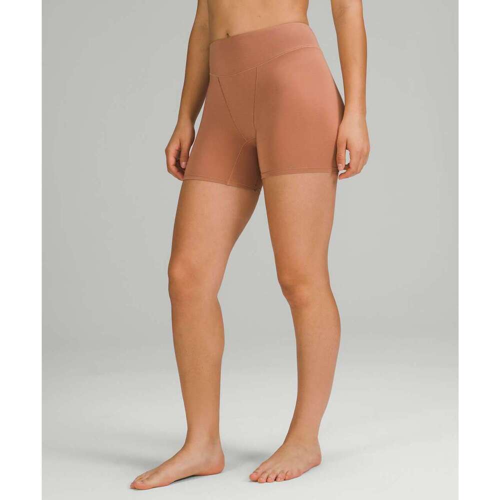 Lululemon UnderEase Super-High-Rise Shortie Underwear 5", Dusty Clay, Size XS